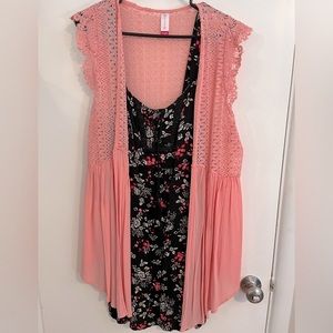 Women’s XXL No Boundaries summer dress and cardigan